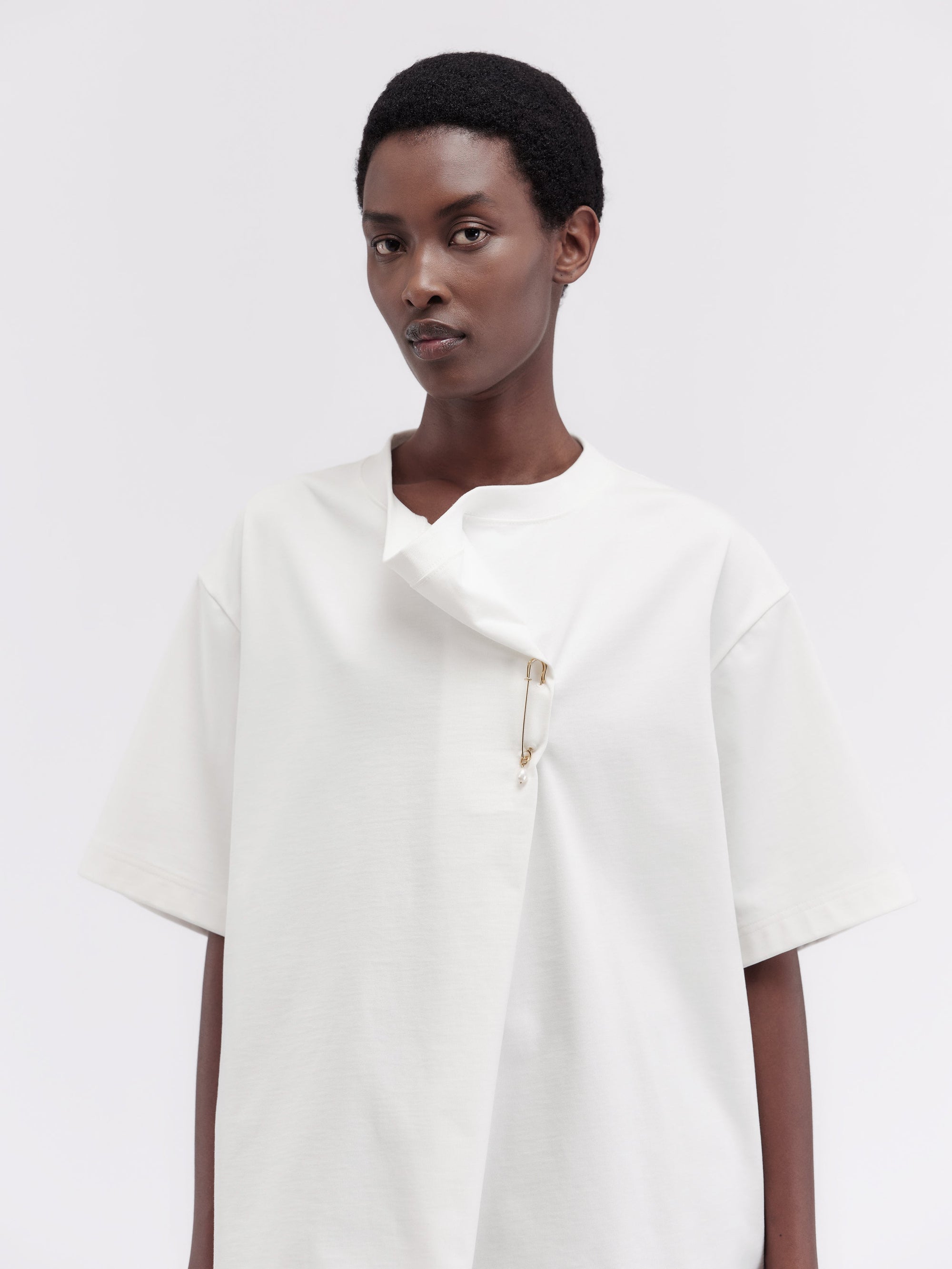 Kilt pin T-shirt in rustic jersey