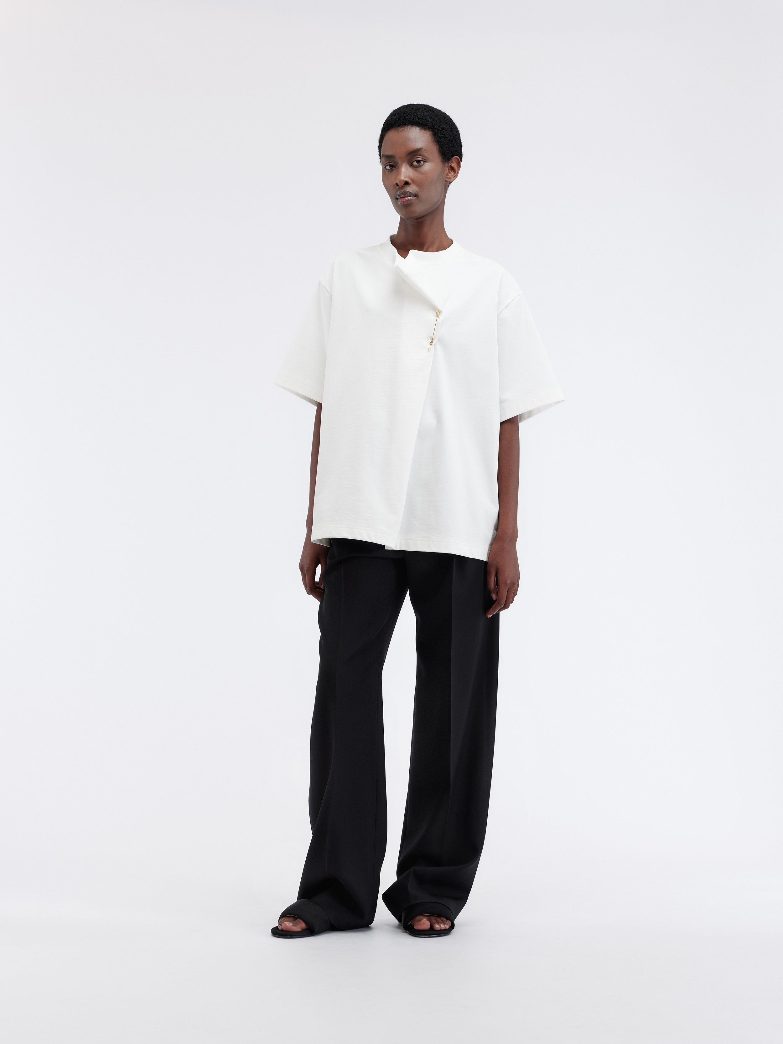 Kilt pin T-shirt in rustic jersey