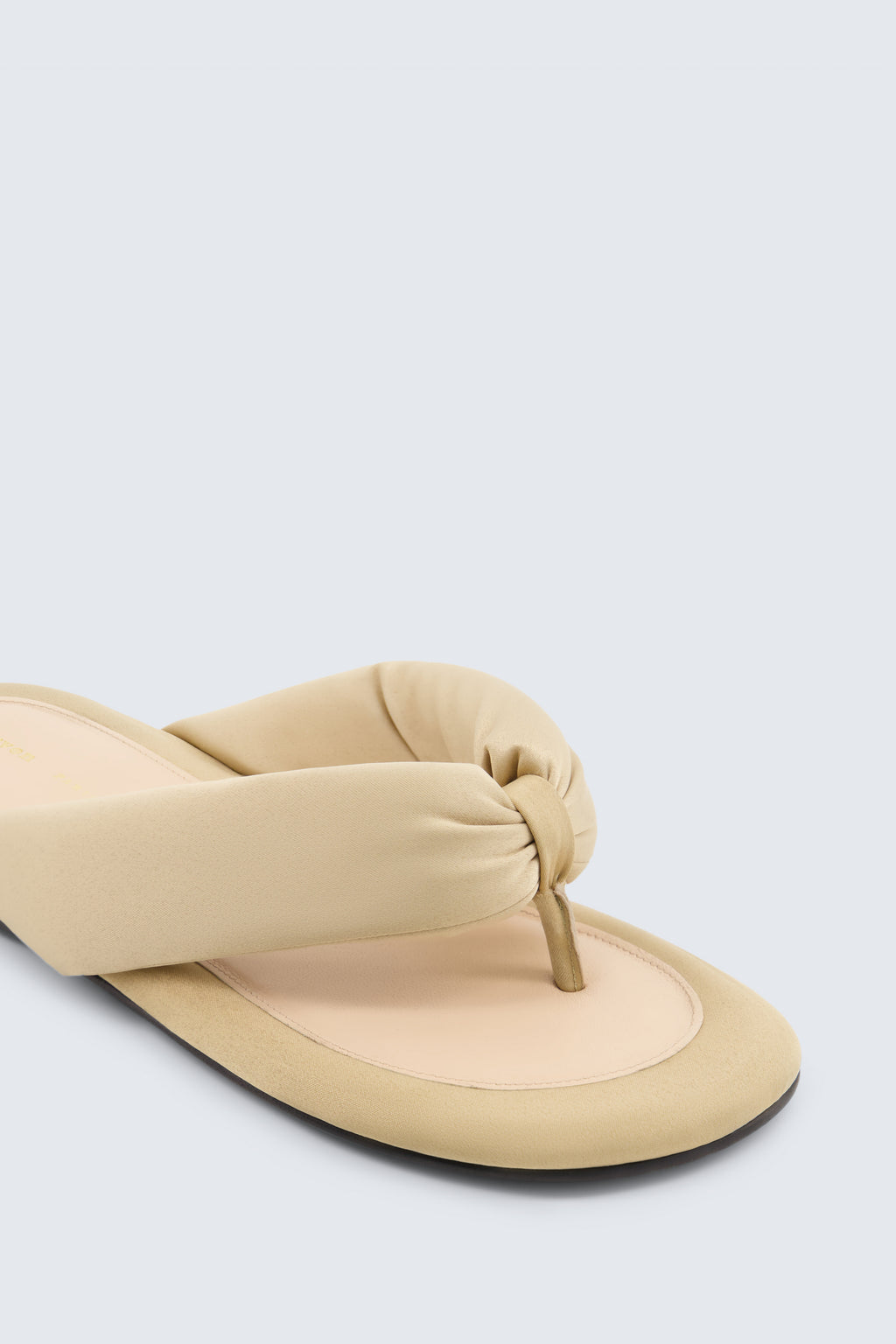 Garnier padded sandal in matte satin