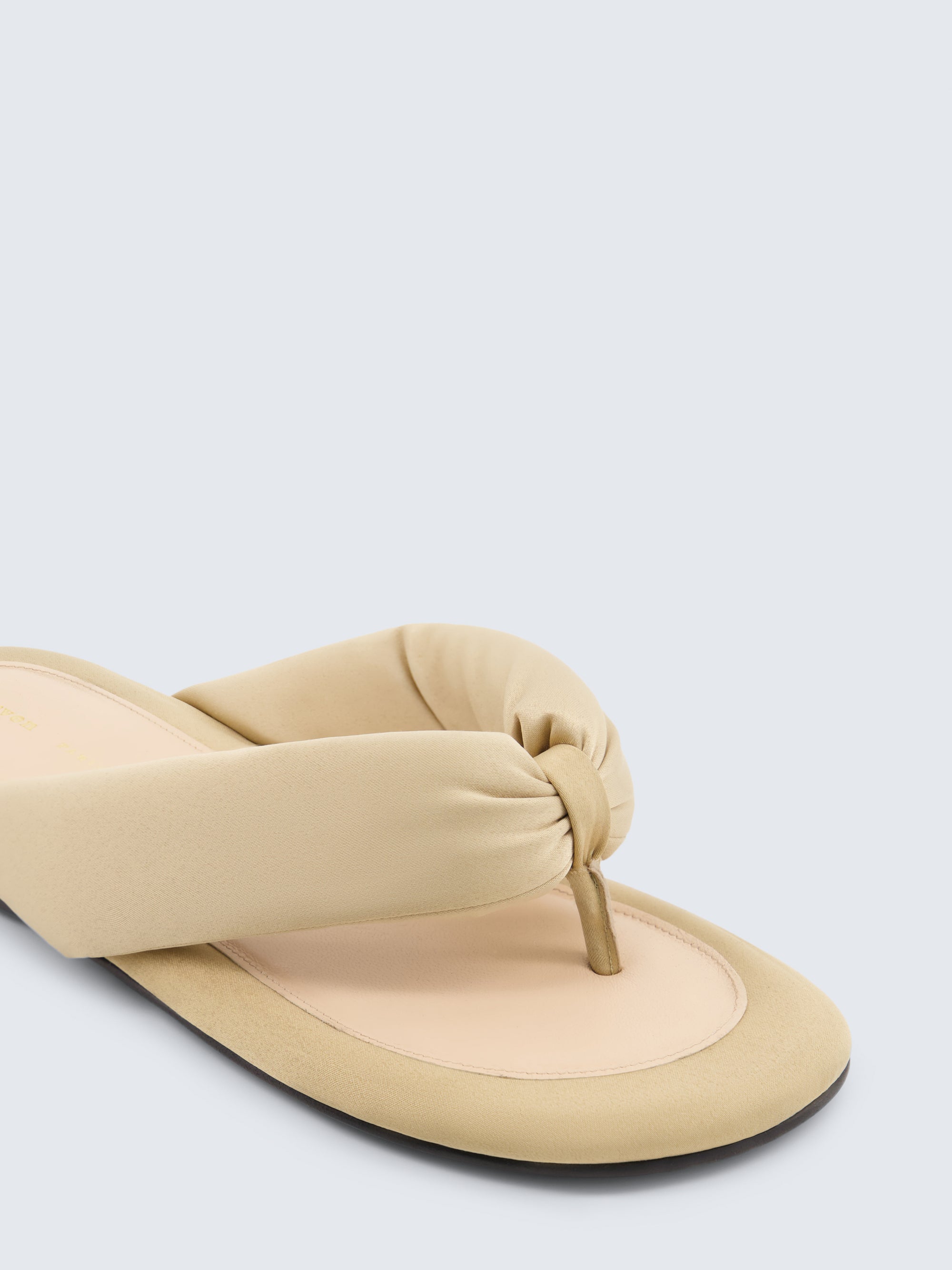 Garnier padded sandal in matte satin