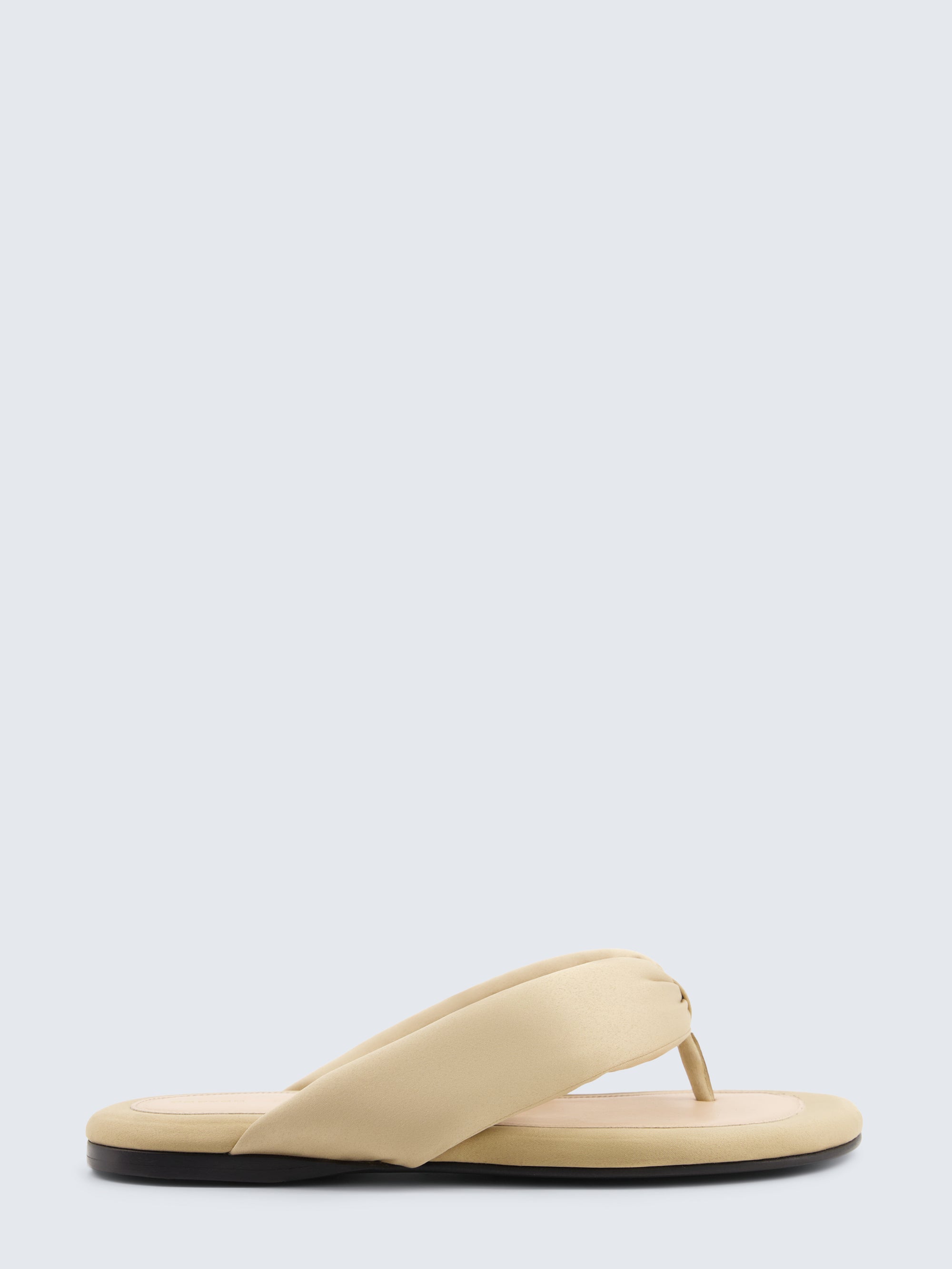 Garnier padded sandal in matte satin