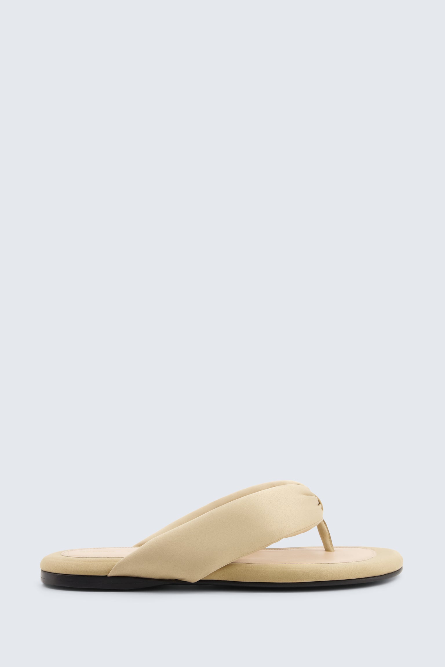 Garnier padded sandal in matte satin