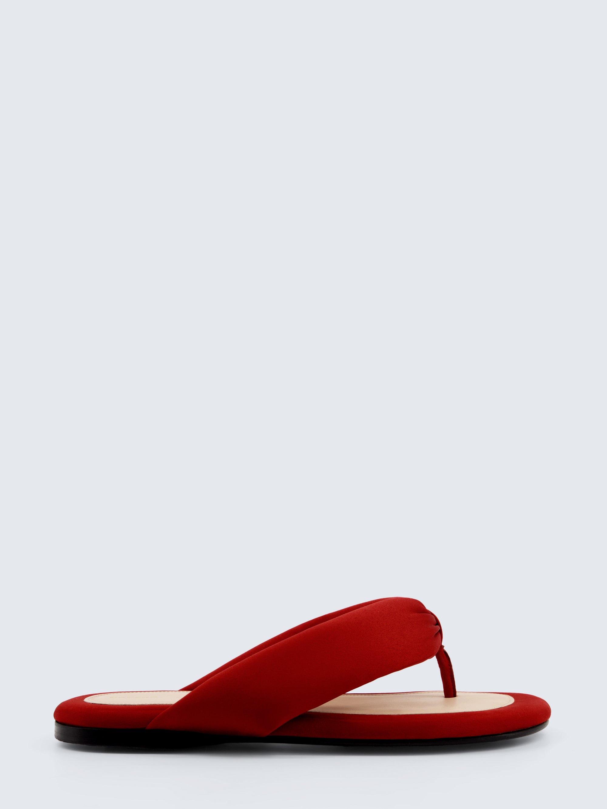 Garnier padded sandal in matte satin