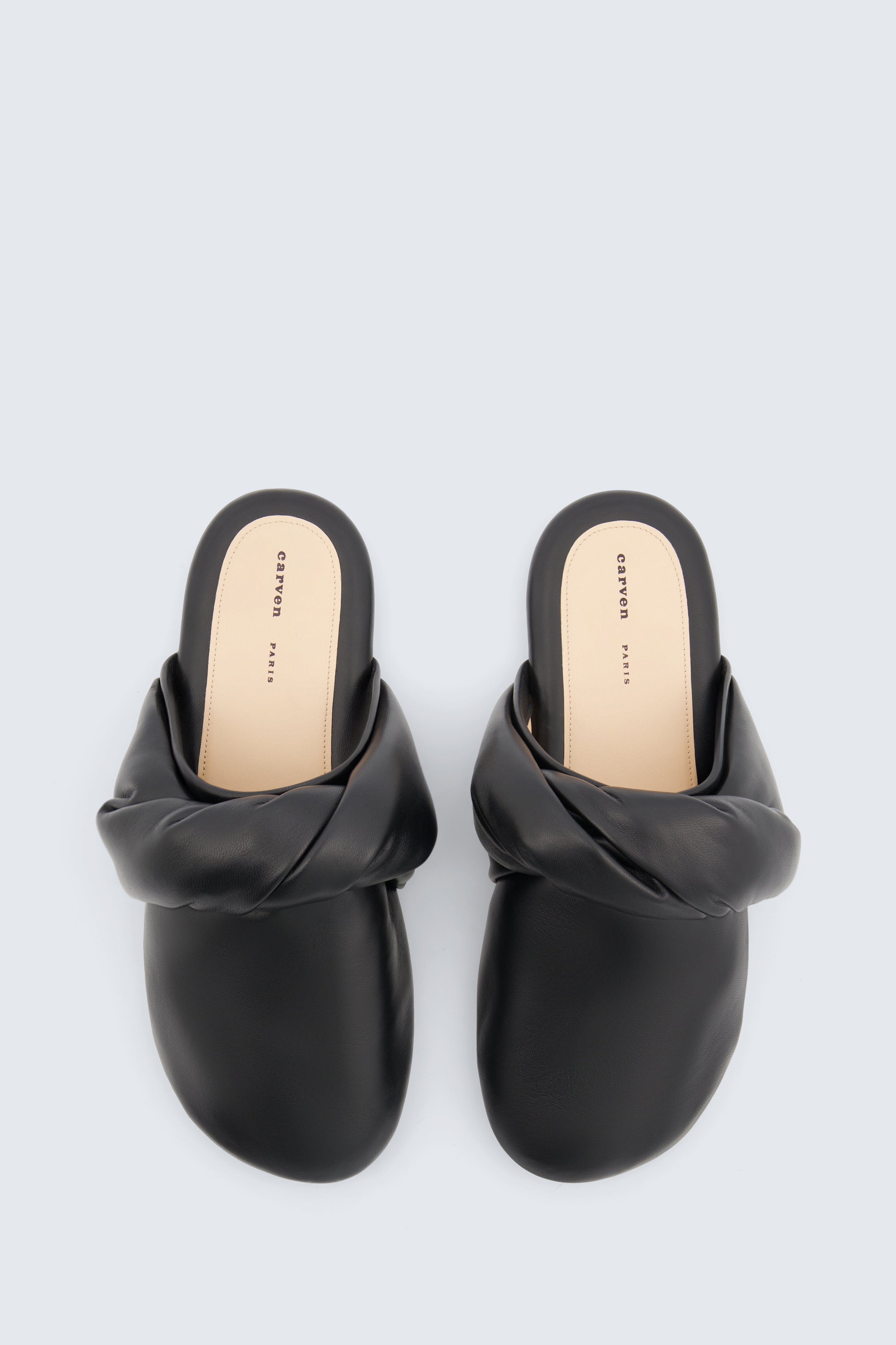 Garnier knotted mule in nappa leather