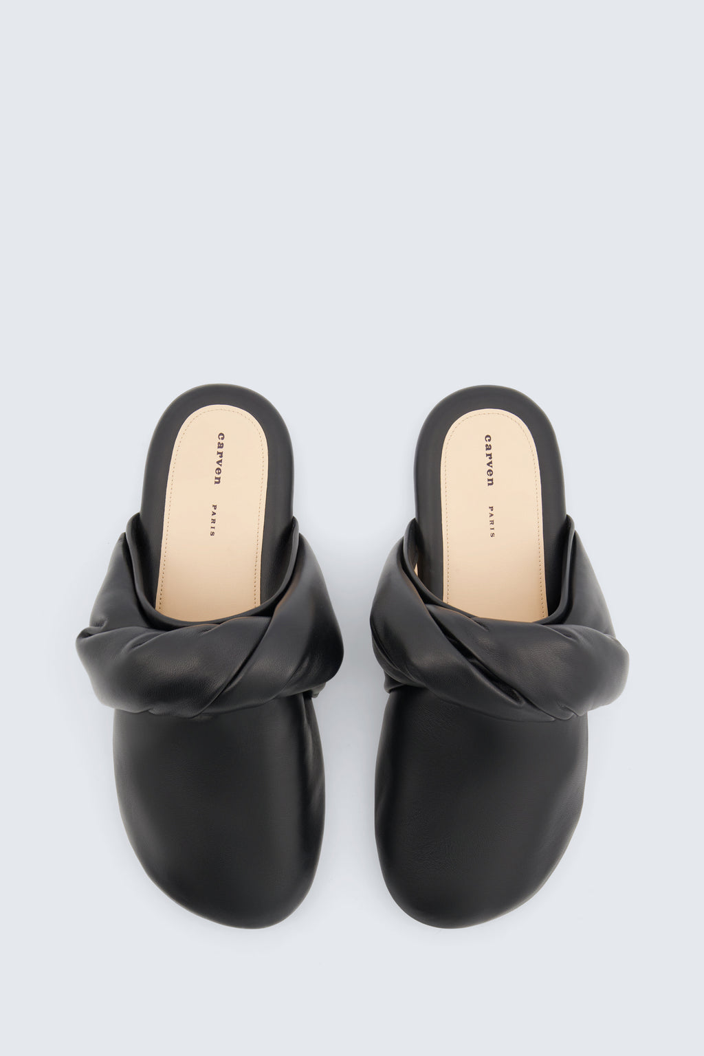 Garnier knotted mule in nappa leather