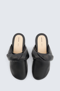 Garnier knotted mule in nappa leather