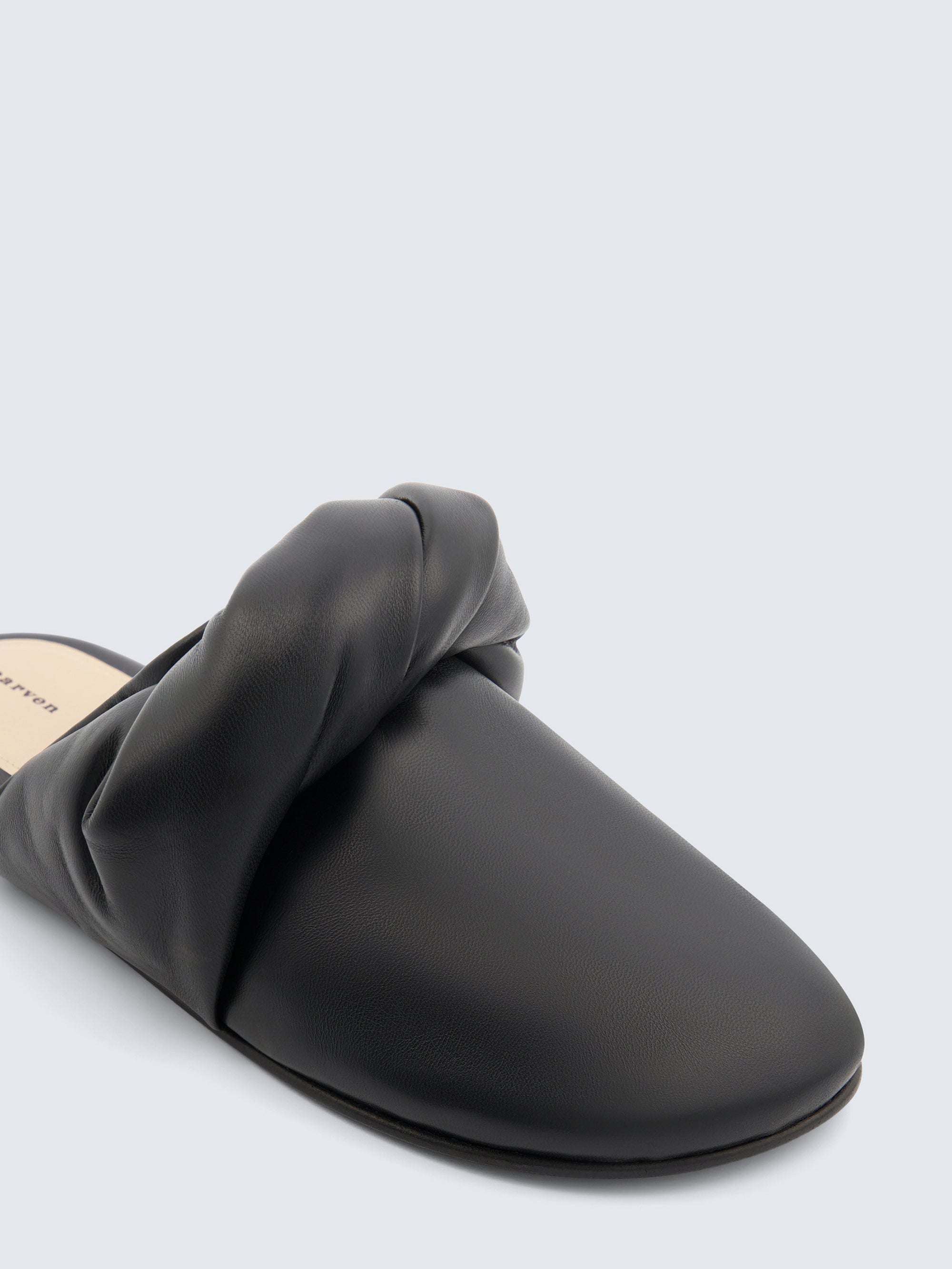 Garnier knotted mule in nappa leather
