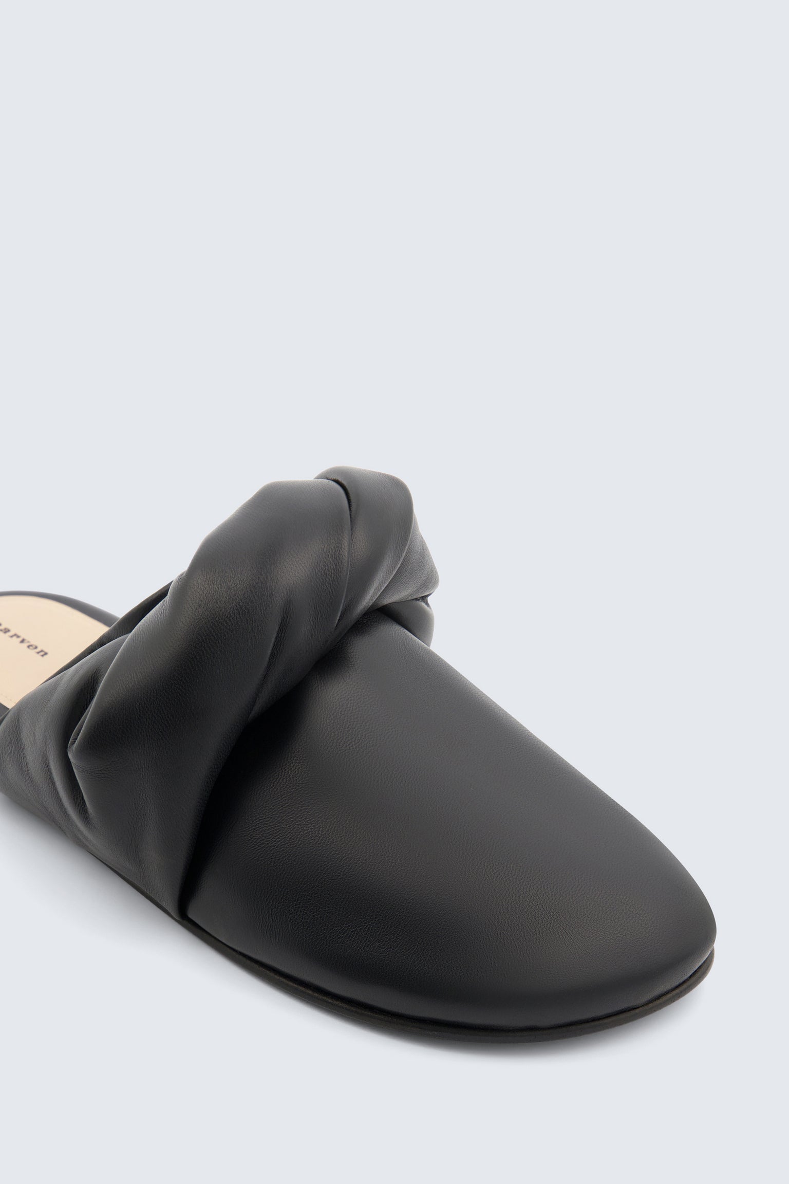 Garnier knotted mule in nappa leather