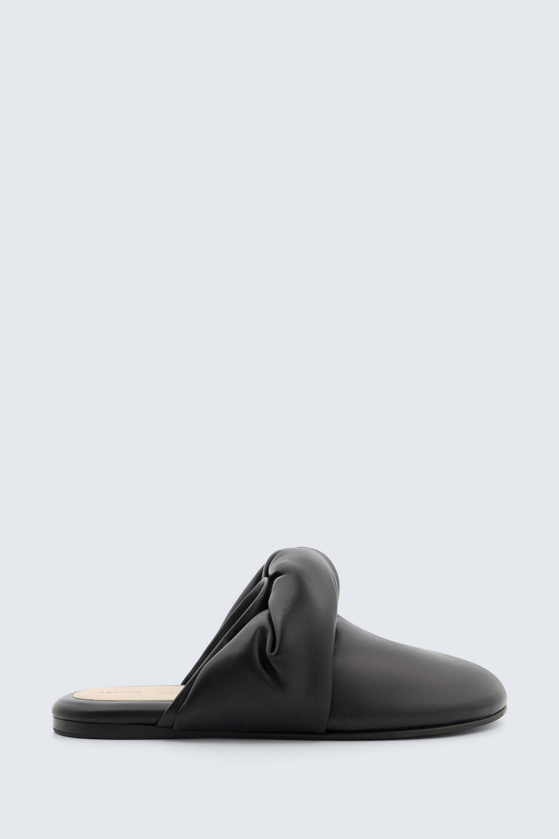 Garnier knotted mule in nappa leather