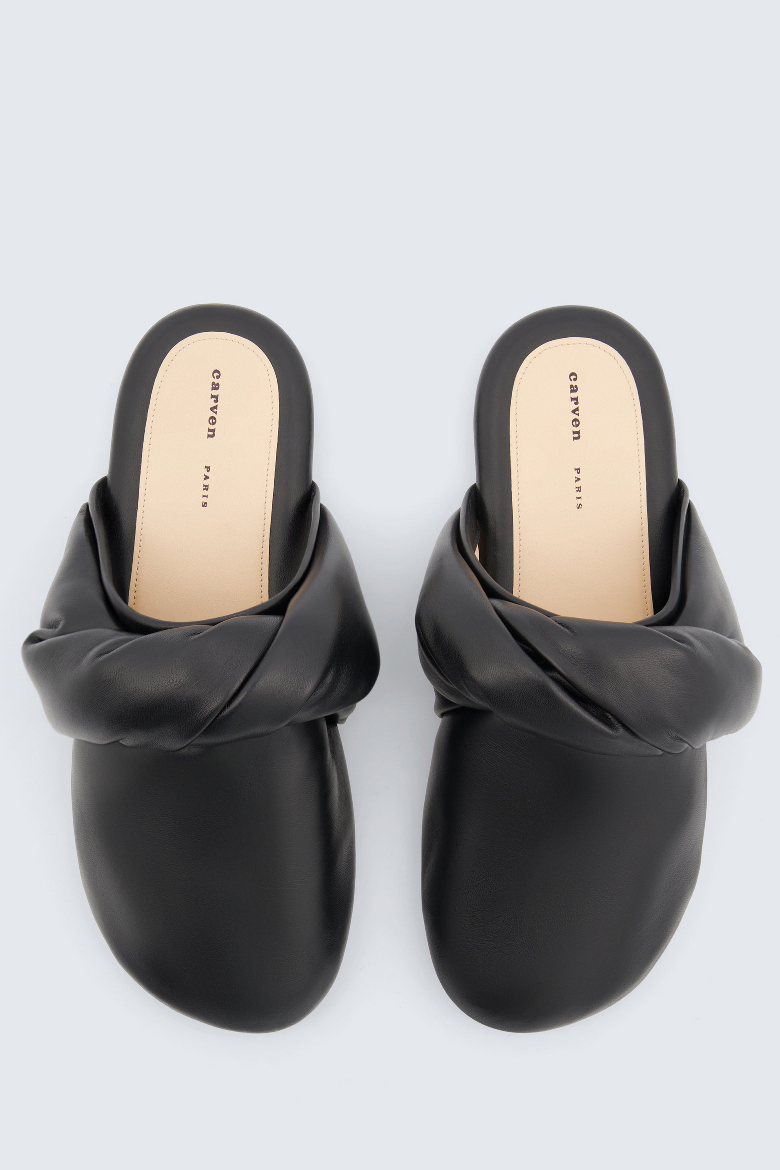 Garnier knotted mule in nappa leather