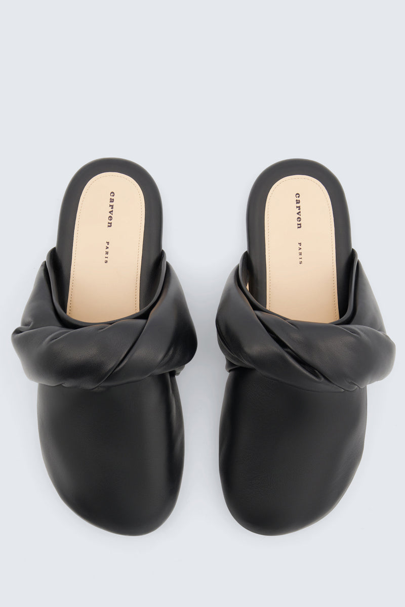 Garnier knotted mule in nappa leather