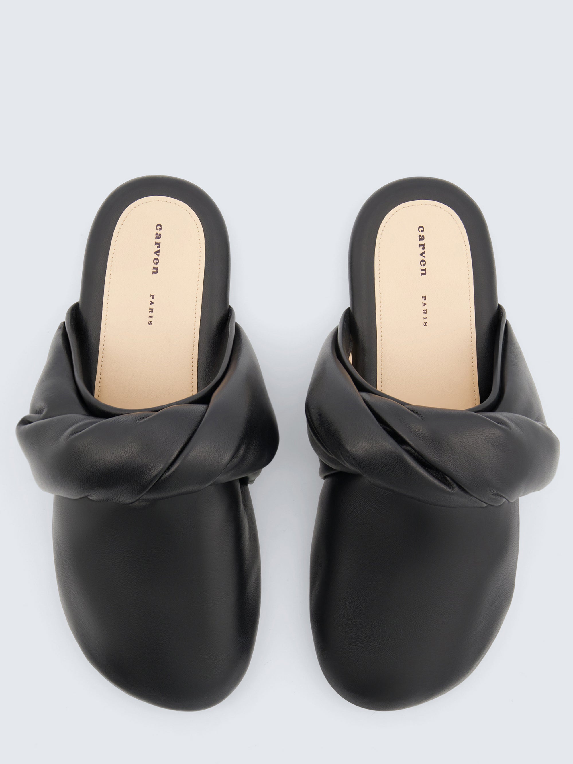 Garnier knotted mule in nappa leather