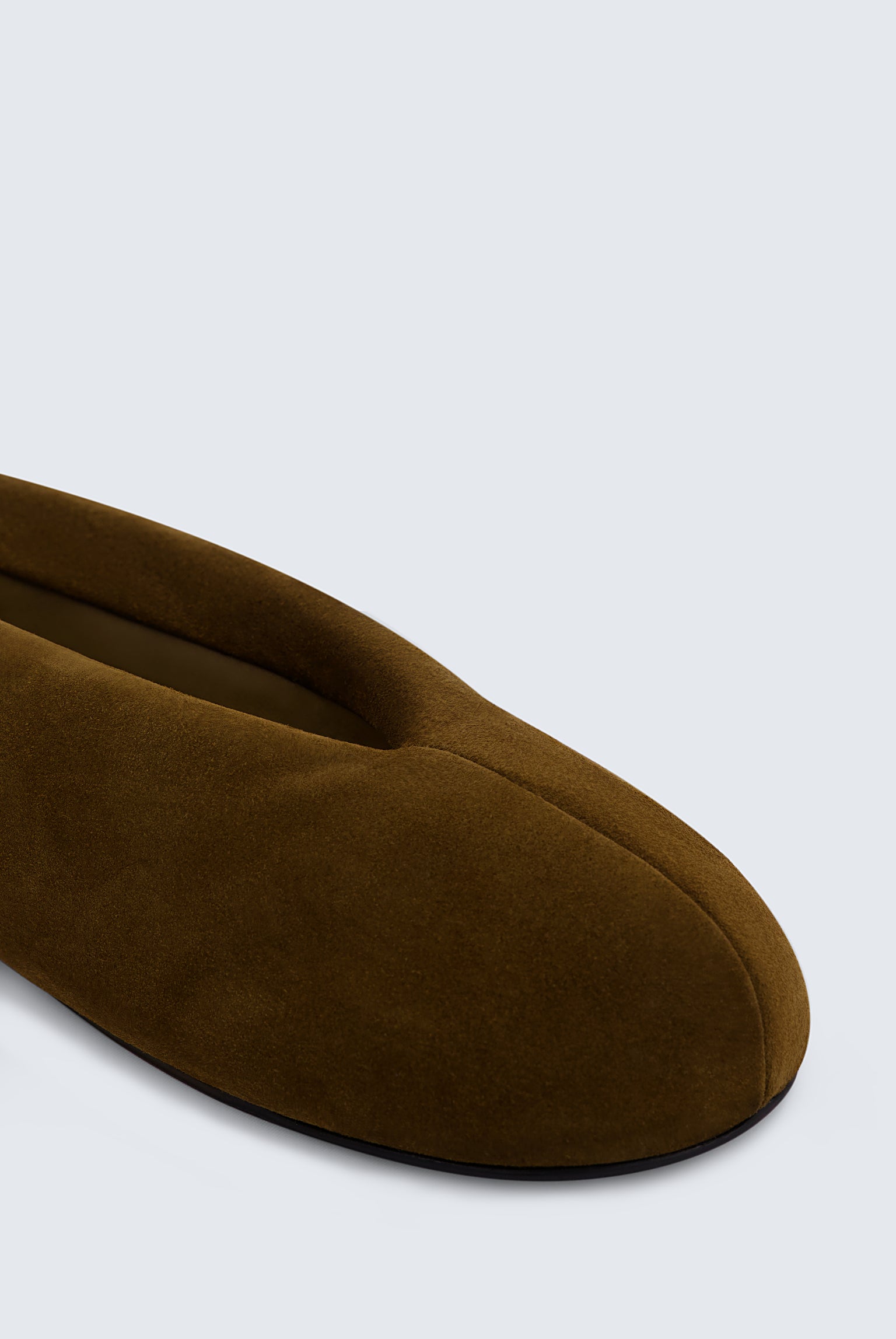Garnier padded slipper in split suede 