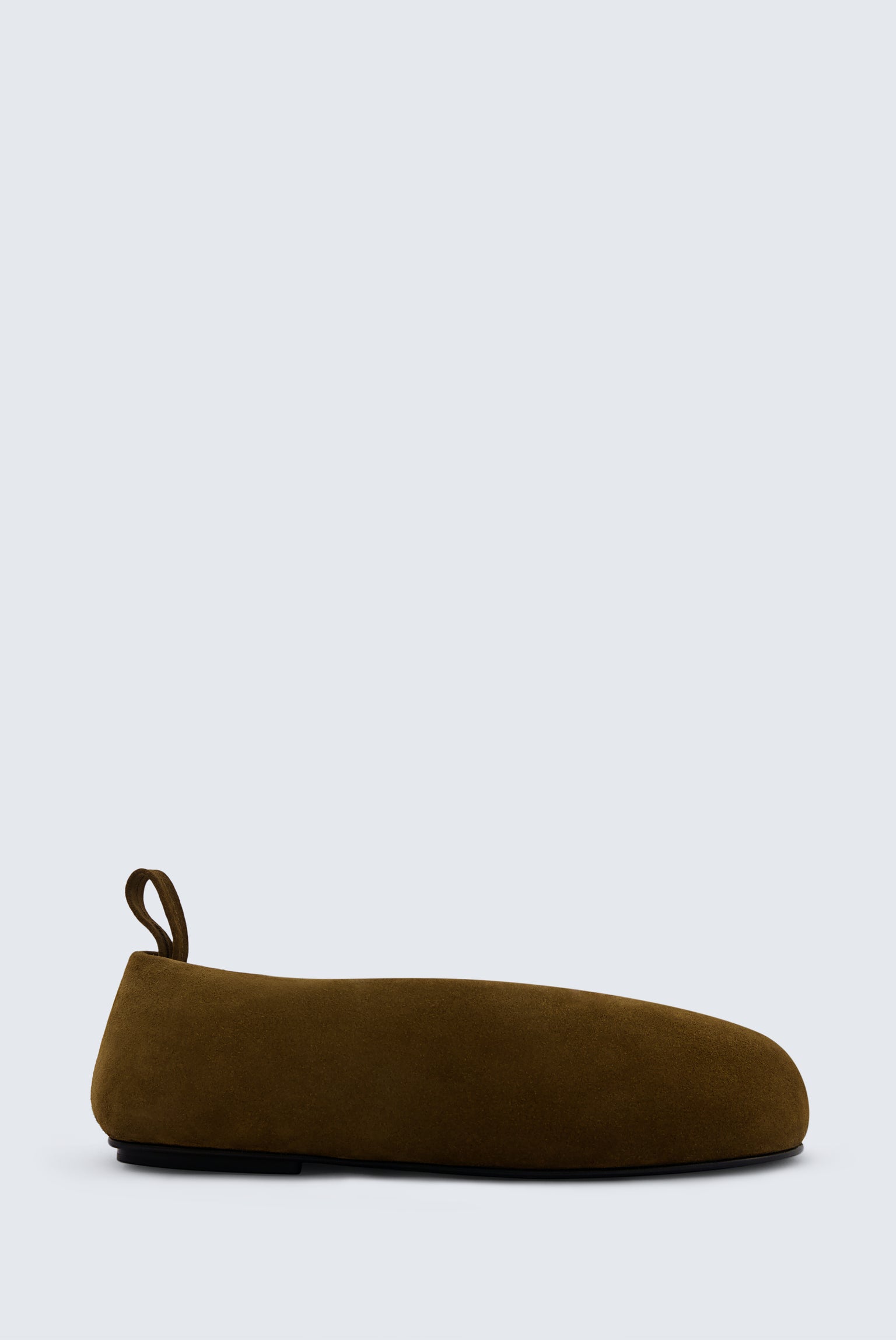 Garnier padded slipper in split suede 