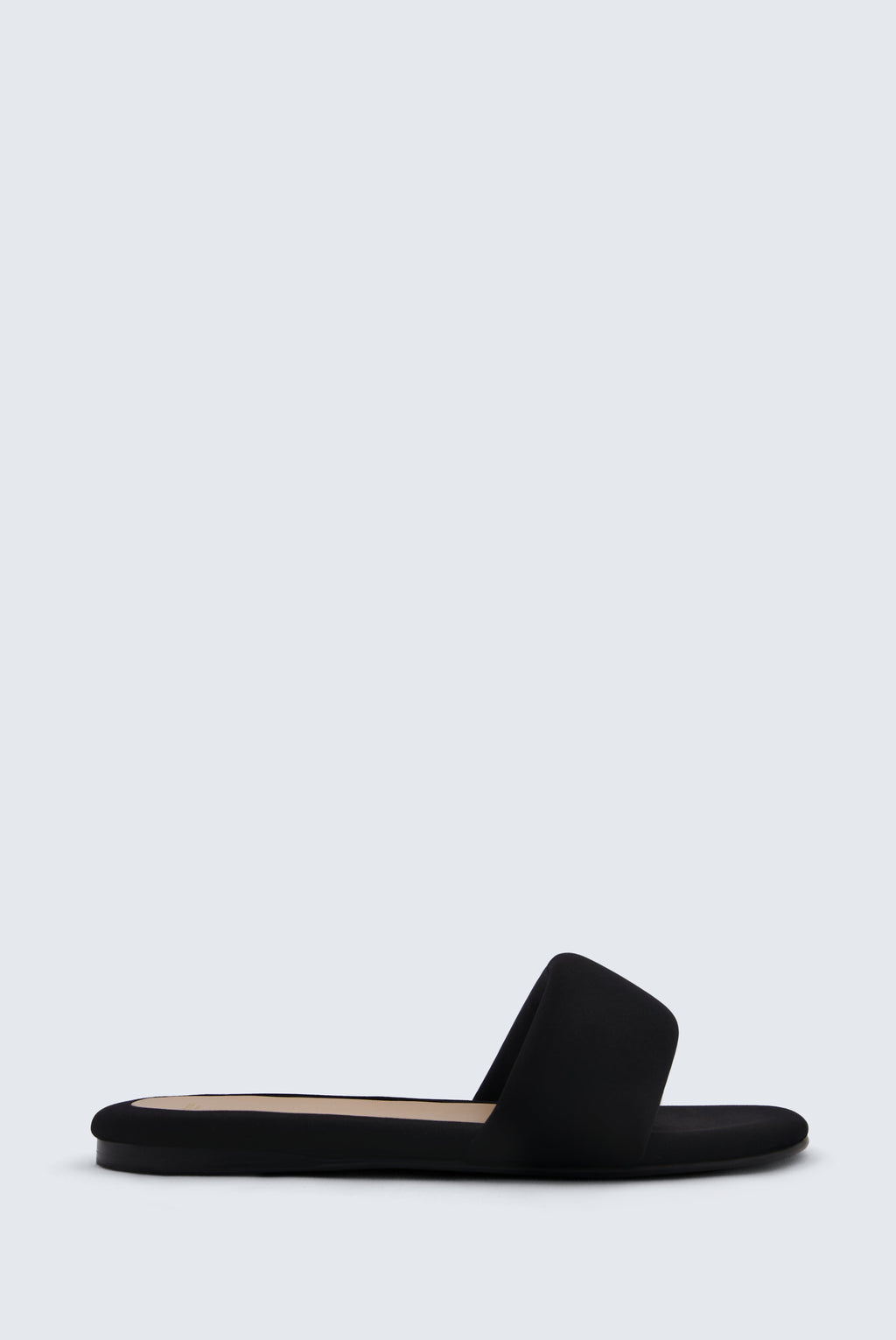 Garnier padded slides in satin fabric