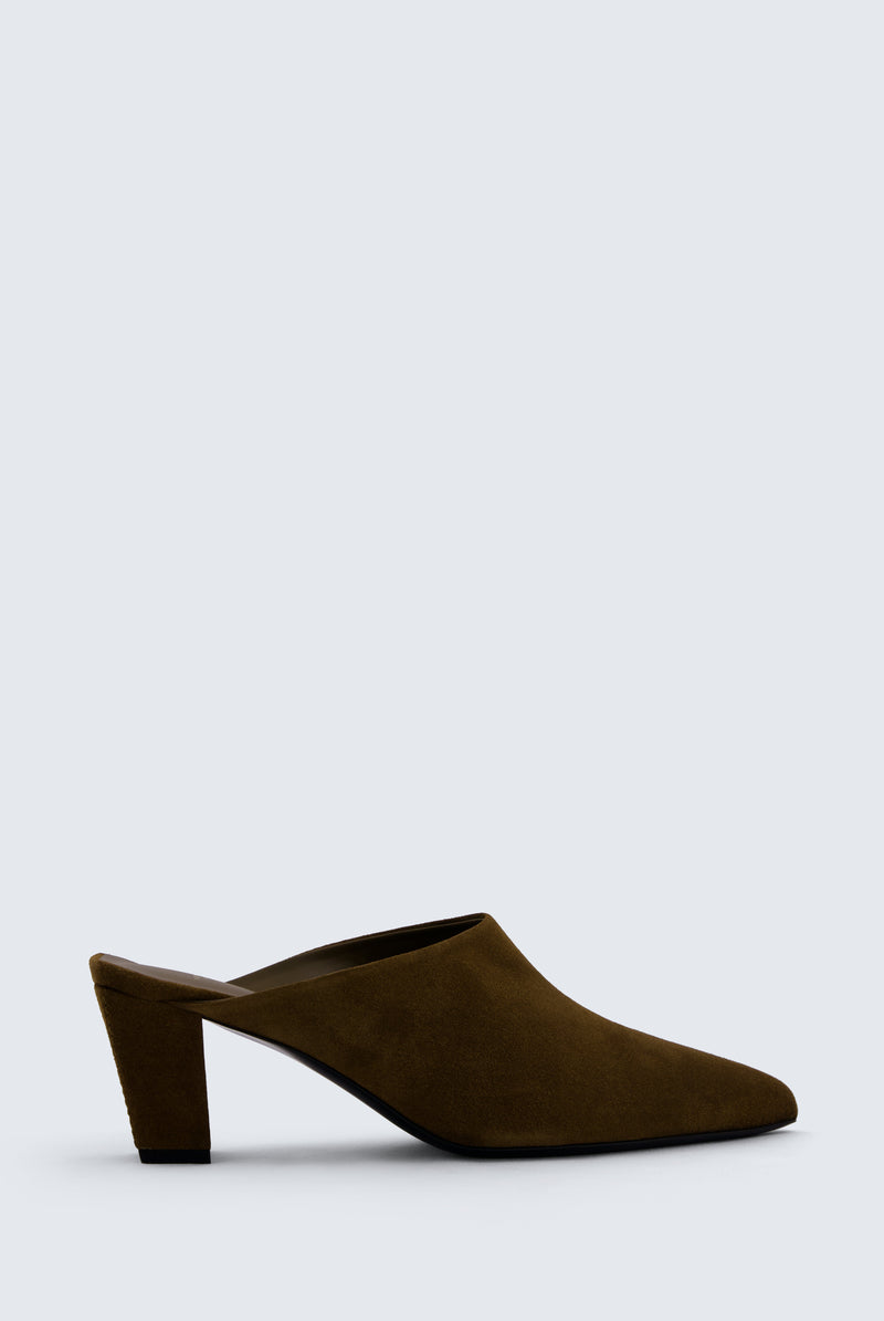 Mule Rivoli en cuir velours