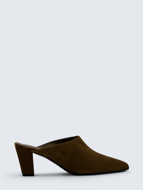 Mule Rivoli en cuir velours