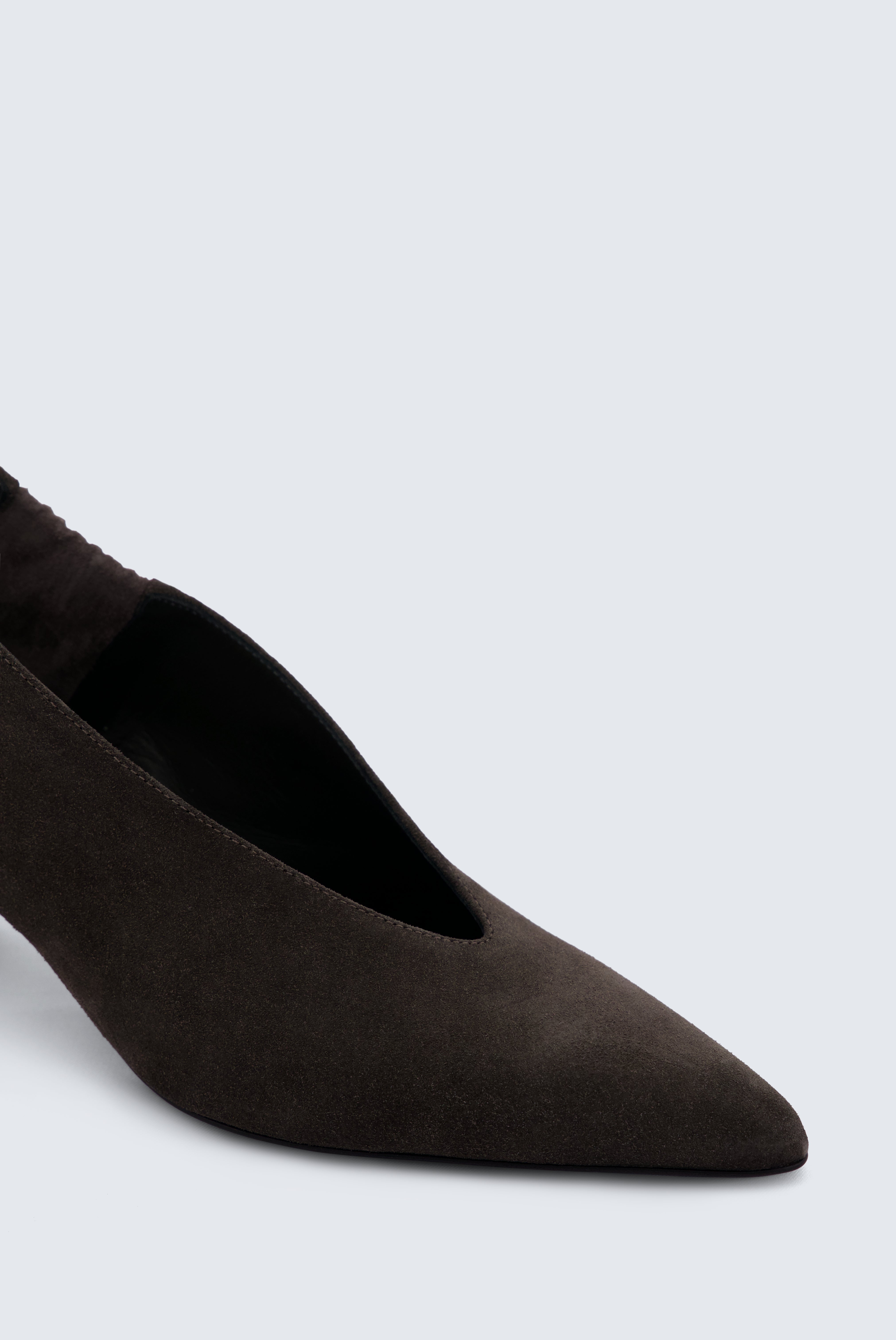 Rivoli slingback in split leather