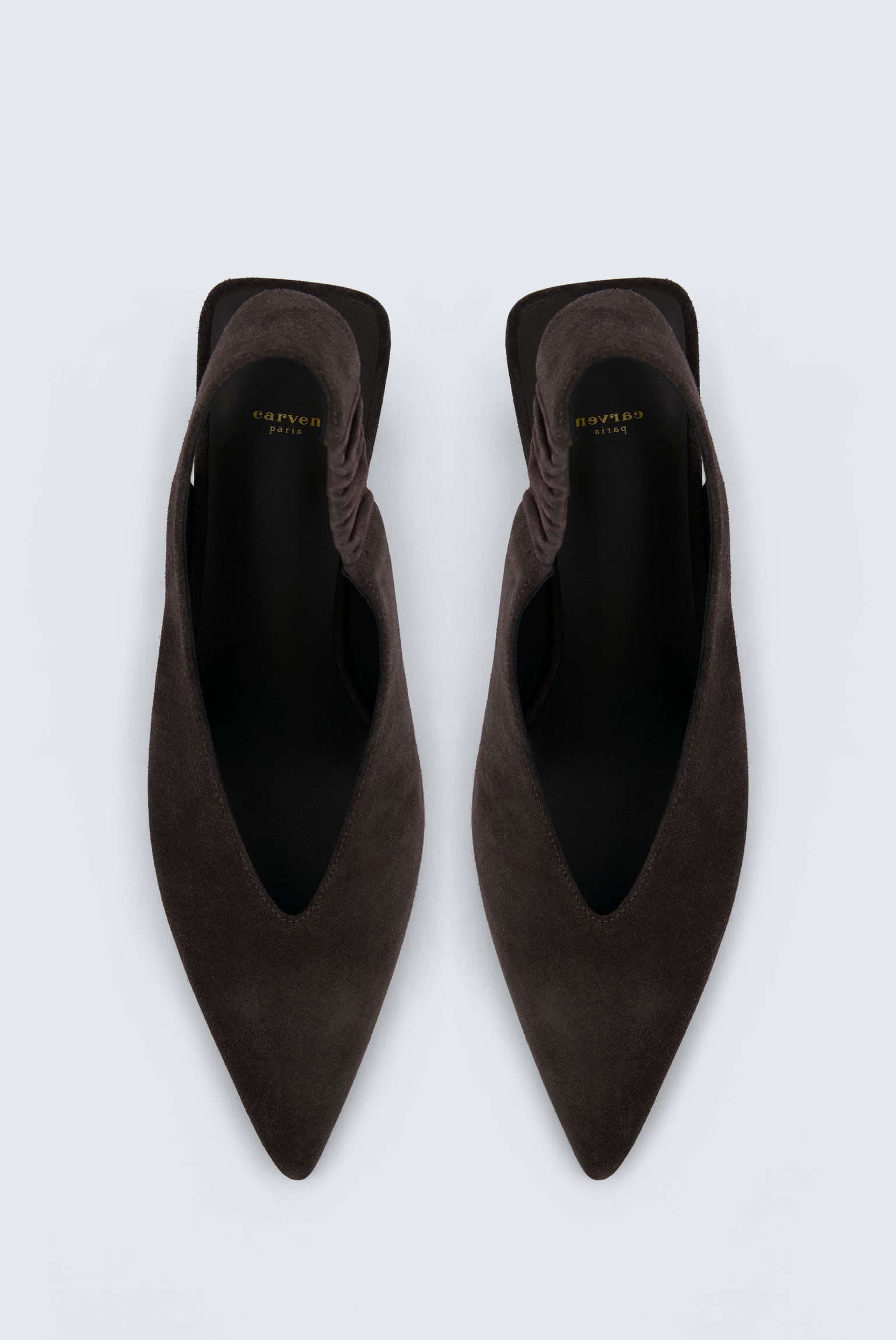 Rivoli slingback in split leather