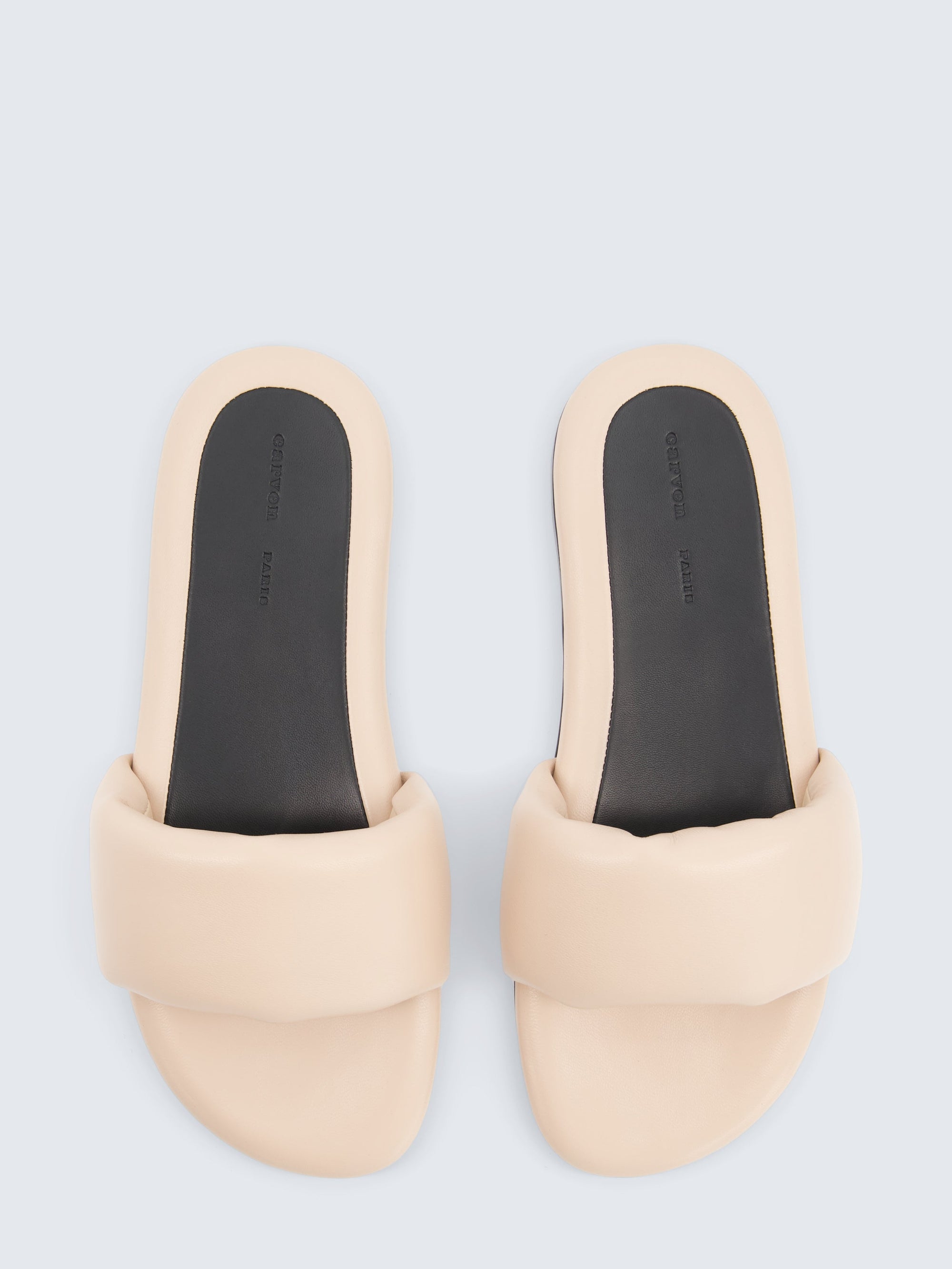 Sandale Garnier ouatinée en cuir nappa