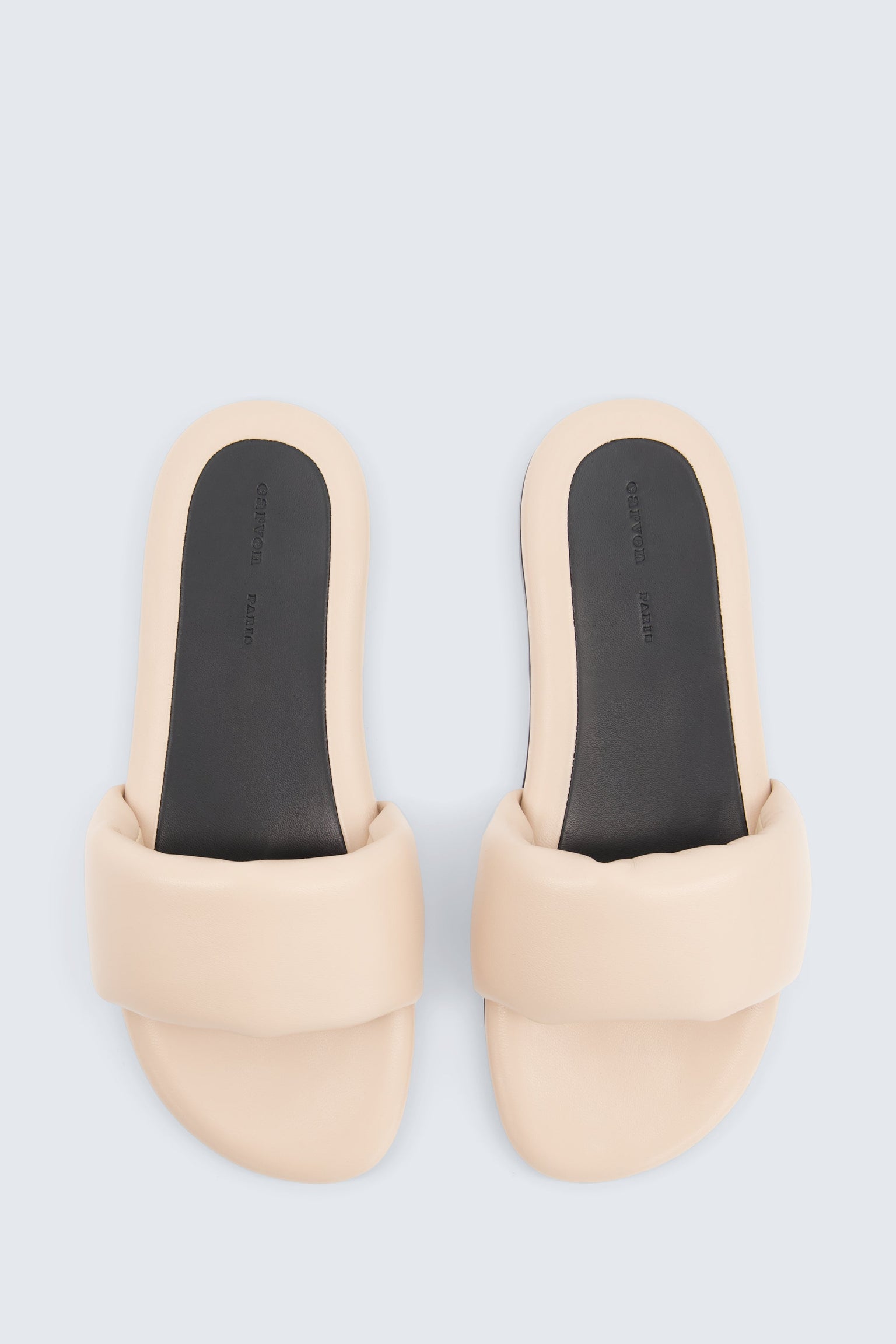 Garnier padded slides in nappa leather